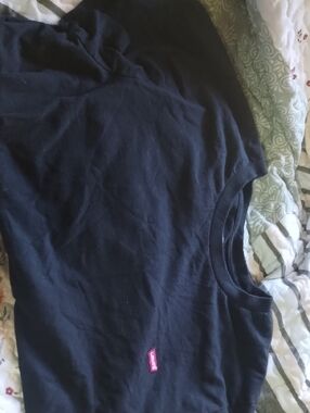 Levi's Black Short Sleeve Tee with Small Red Logo